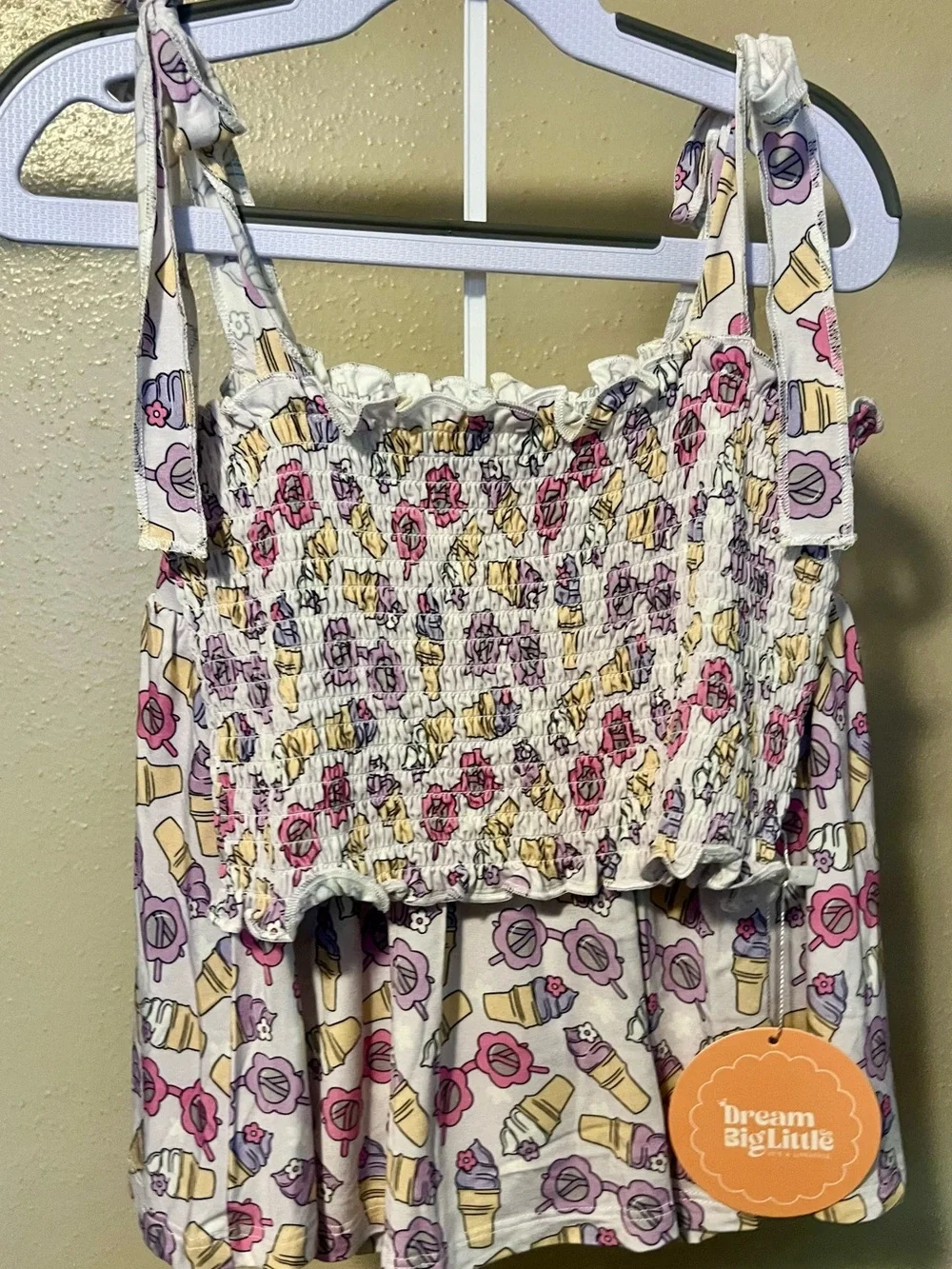7/8 Dream Big Little Co Tank & Skort Set